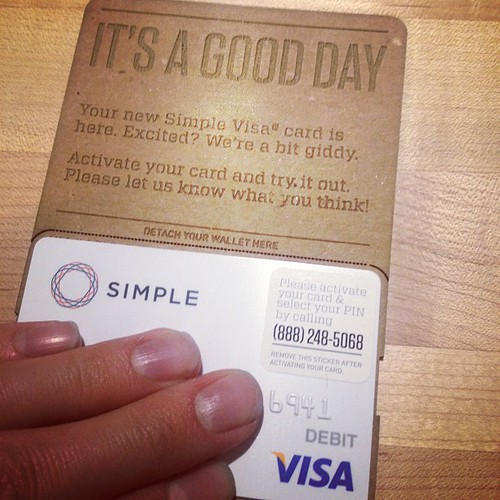 I got my (Bank) Simple card!! So sexy! @simplify