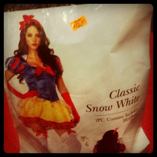 I guess 'Snow White' Drifted! Sexy SnowWhite Costume Spotted by Mike Mozart at Halloween Express this year!