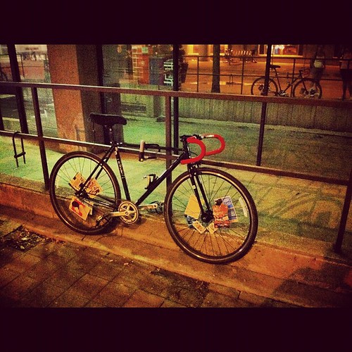 My super #sexy #hipster #fixie #bike. I rode it from my hood to school (King and Sherbourne) and then carried it up four flights of stairs. I'm cool like that. And strong like that.